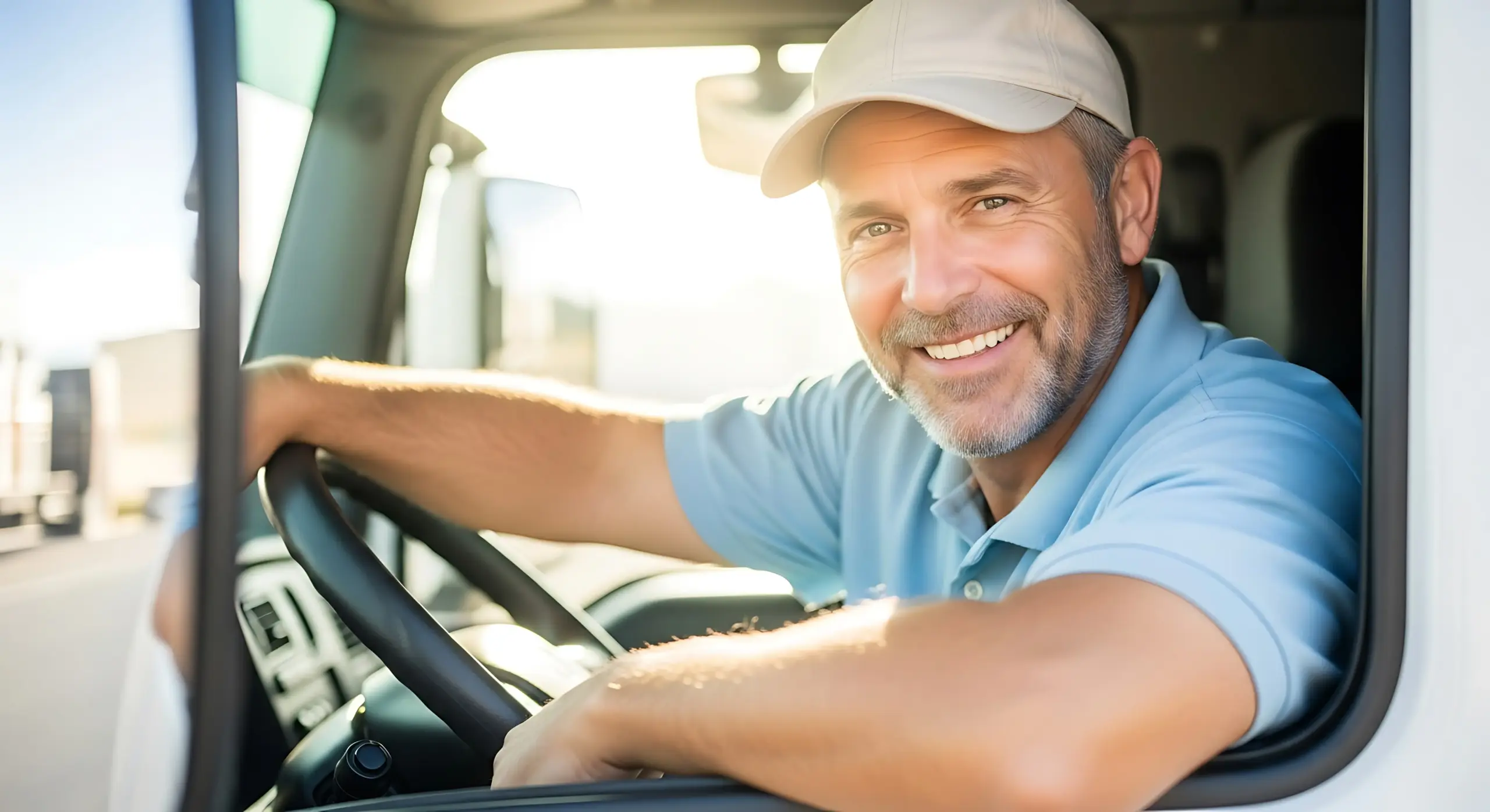 Happy Driver work at TQM Logistics